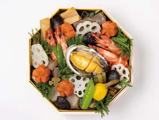 「レストラン酢重正之」華やかな三段重のおせち