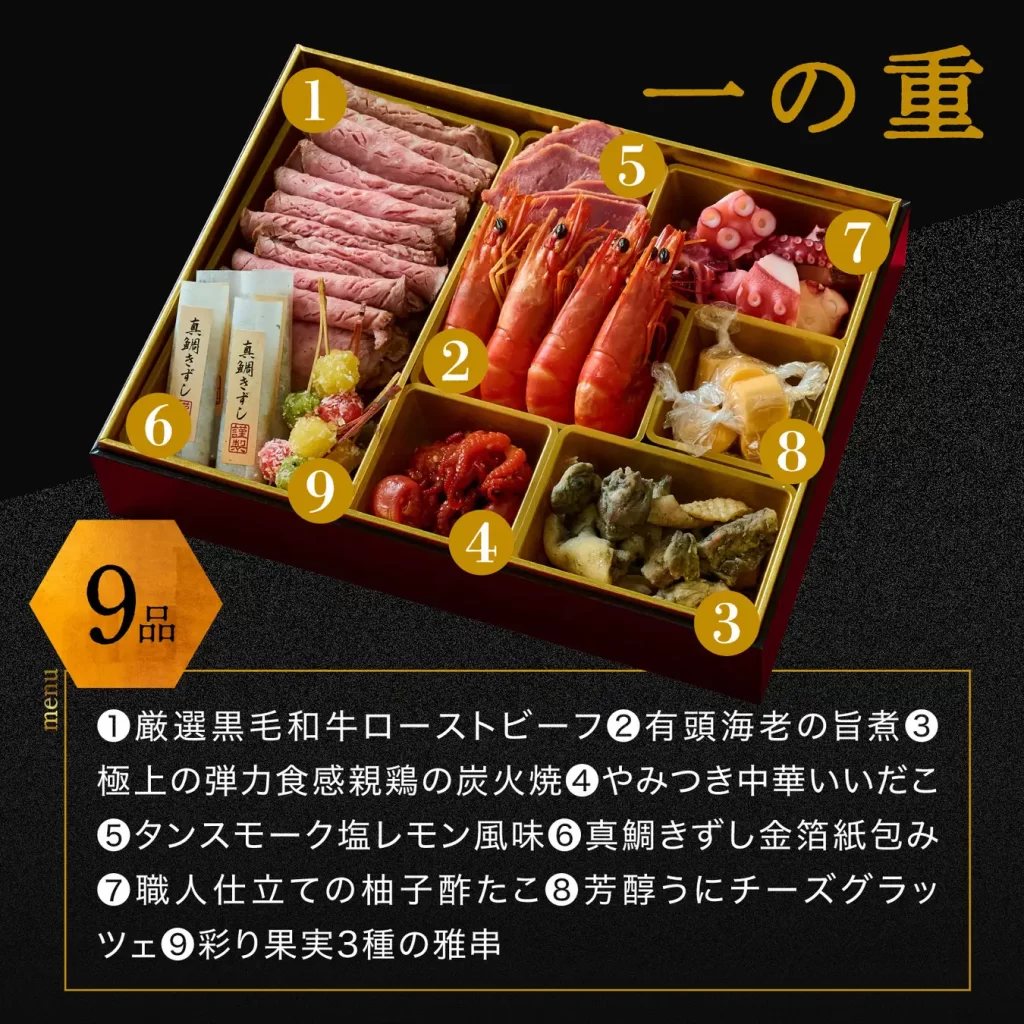 お酒に合う21品を詰め込んだおせち「禁断のおせち」